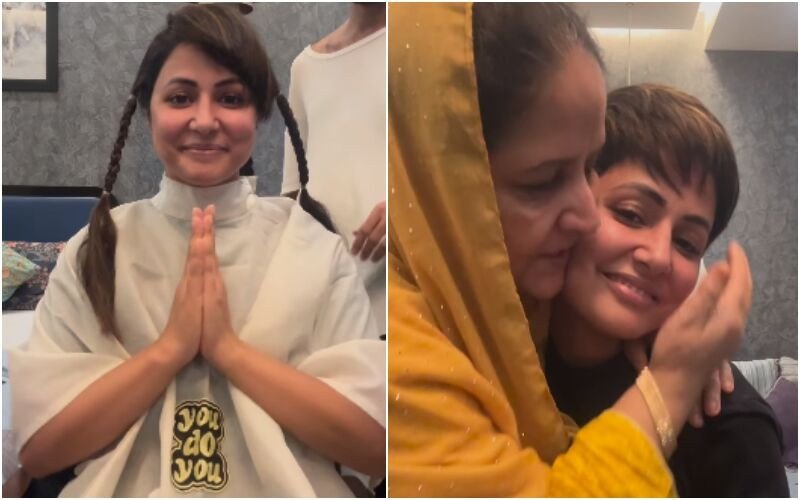 Hina Khan Mother Cries as she Cuts Hair For Breast Cancer Treatment