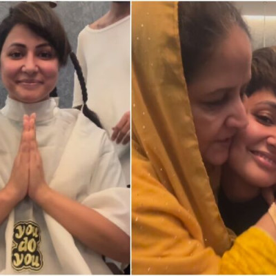 Hina Khan Mother Cries as she Cuts Hair For Breast Cancer Treatment